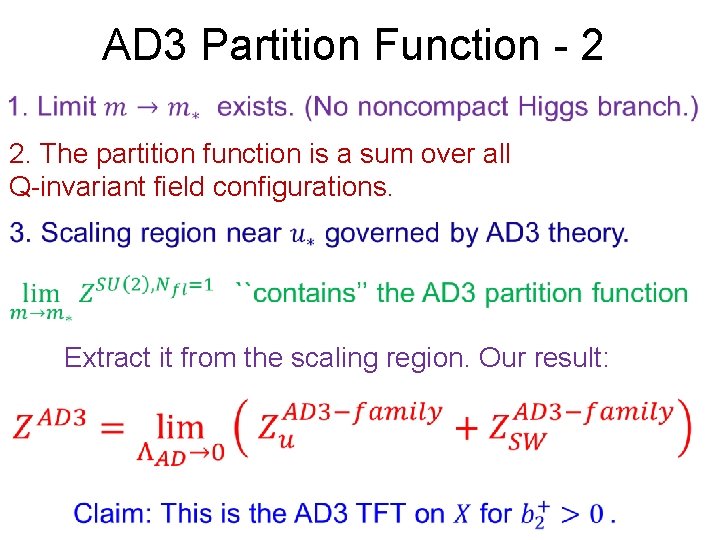 AD 3 Partition Function - 2 2. The partition function is a sum over
