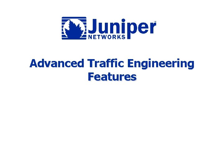 Advanced Traffic Engineering Features 