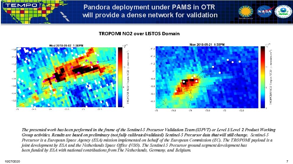 Pandora deployment under PAMS in OTR will provide a dense network for validation TROPOMI