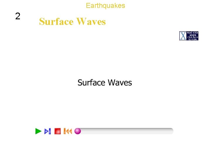 Earthquakes 2 Surface Waves 