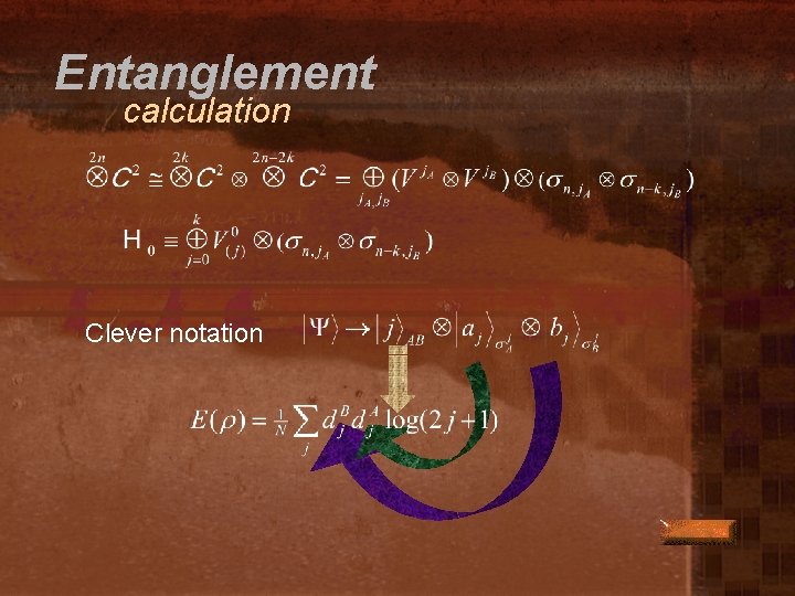 Entanglement calculation Clever notation 