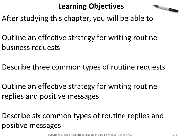 Learning Objectives After studying this chapter, you will be able to Outline an effective