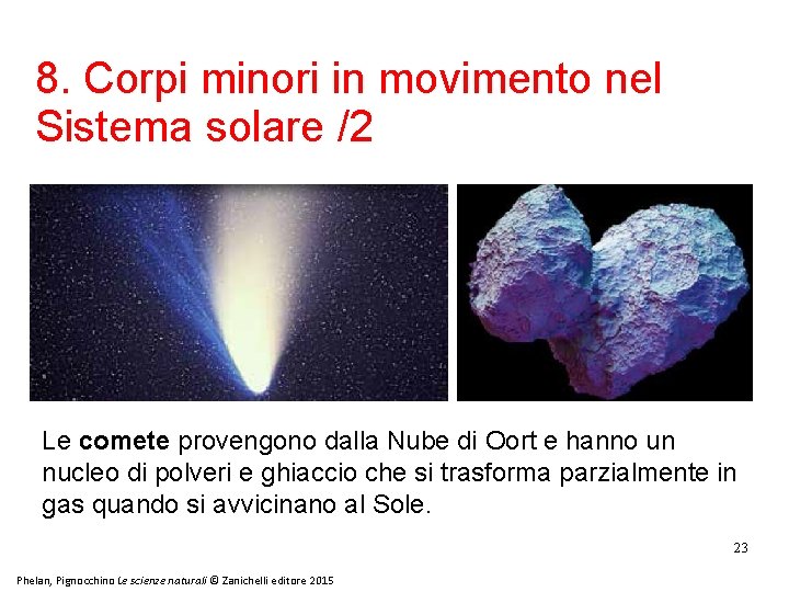 8. Corpi minori in movimento nel Sistema solare /2 Le comete provengono dalla Nube