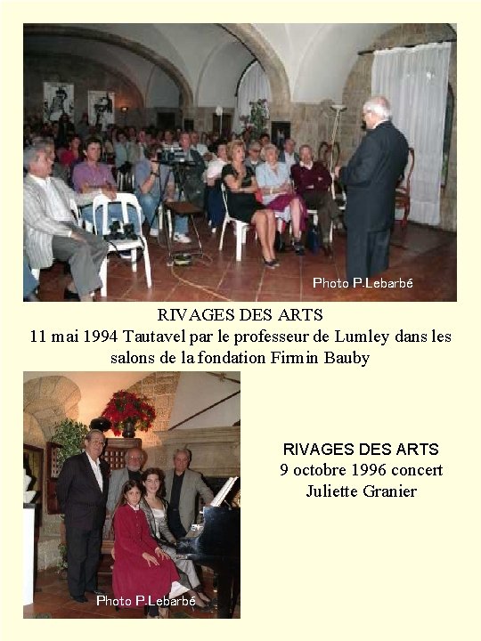 Photo P. Lebarbé RIVAGES DES ARTS 11 mai 1994 Tautavel par le professeur de