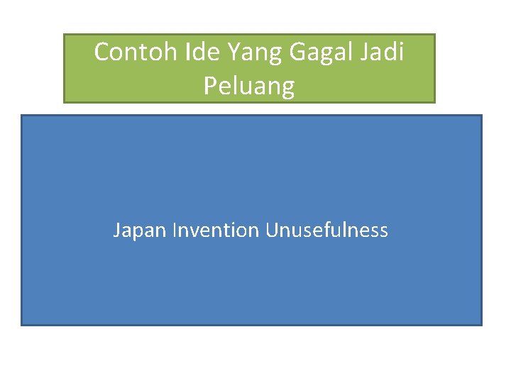 Contoh Ide Yang Gagal Jadi Peluang Japan Invention Unusefulness 