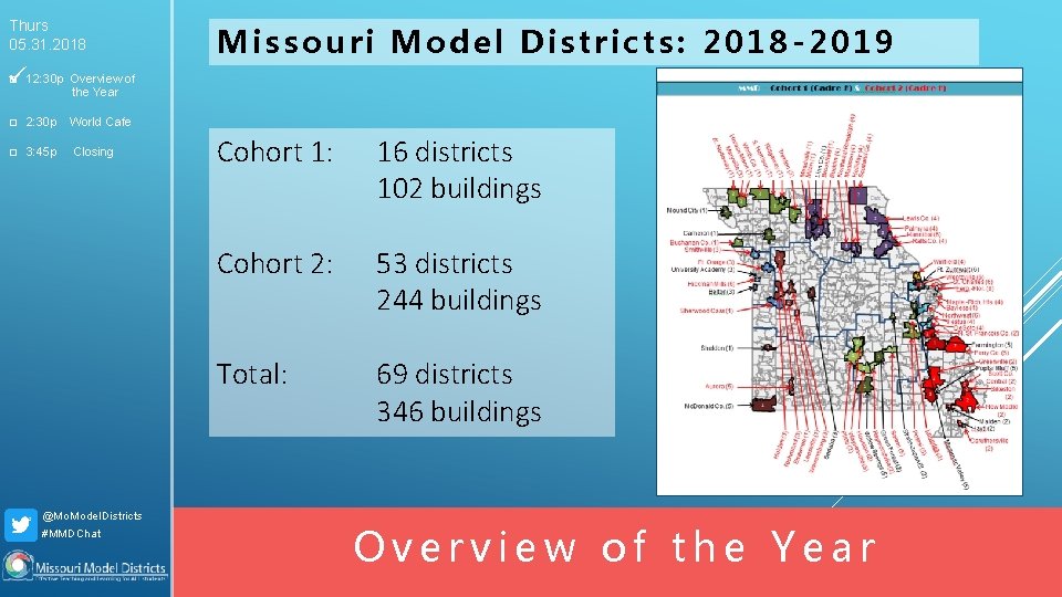 Thurs 05. 31. 2018 Missouri Model Districts: 2018 -2019 □ 12: 30 p Overview