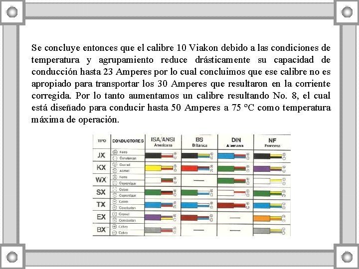 Se concluye entonces que el calibre 10 Viakon debido a las condiciones de temperatura