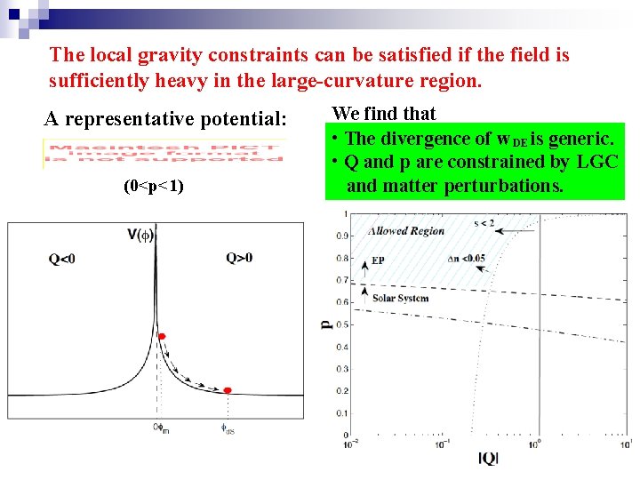 The local gravity constraints can be satisfied if the field is sufficiently heavy in