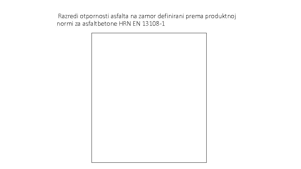 Razredi otpornosti asfalta na zamor definirani prema produktnoj normi za asfaltbetone HRN EN 13108 Razredi otpornosti asfalta na zamor definirani prema produktnoj normi za asfaltbetone HRN EN 13108