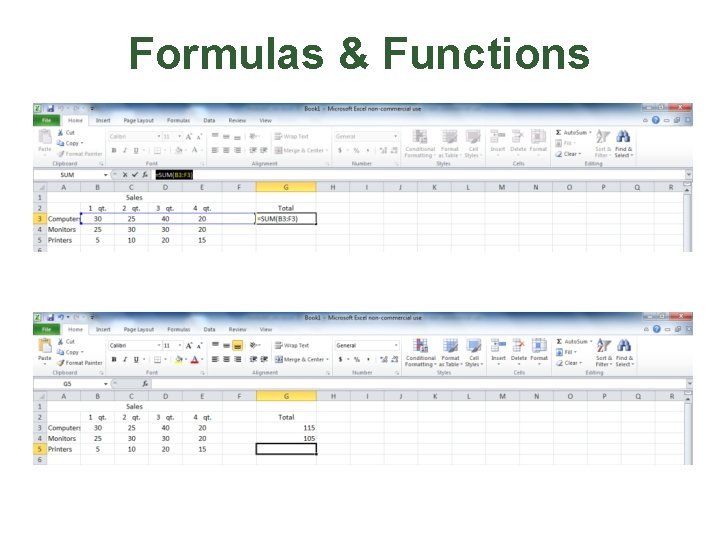 Formulas & Functions 