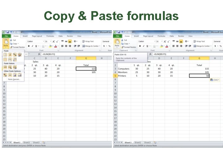 Copy & Paste formulas 