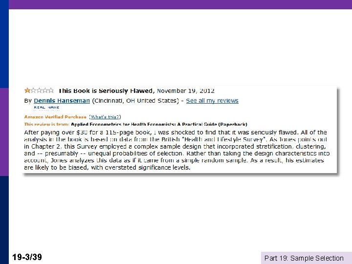 19 -3/39 Part 19: Sample Selection 