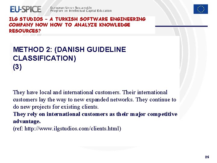 ILG STUDIOS – A TURKISH SOFTWARE ENGINEERING COMPANY NOW HOW TO ANALYZE KNOWLEDGE RESOURCES? ILG STUDIOS – A TURKISH SOFTWARE ENGINEERING COMPANY NOW HOW TO ANALYZE KNOWLEDGE RESOURCES?