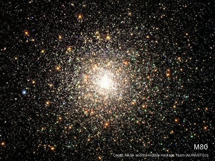 M 80 Credit: NASA and the Hubble Heritage Team (AURA/STSc. I) 