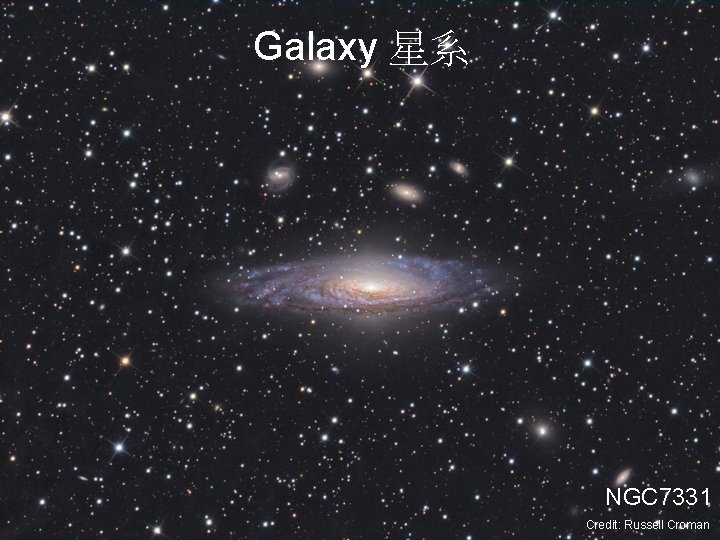 Galaxy 星系 NGC 7331 Credit: Russell Croman 