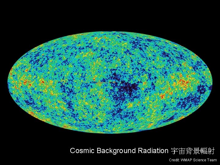Cosmic Background Radiation 宇宙背景輻射 Credit: WMAP Science Team 