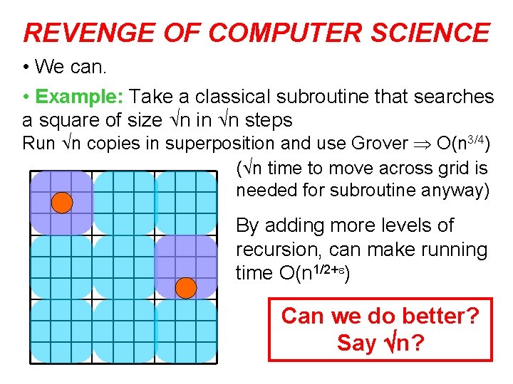 REVENGE OF COMPUTER SCIENCE • We can. • Example: Take a classical subroutine that