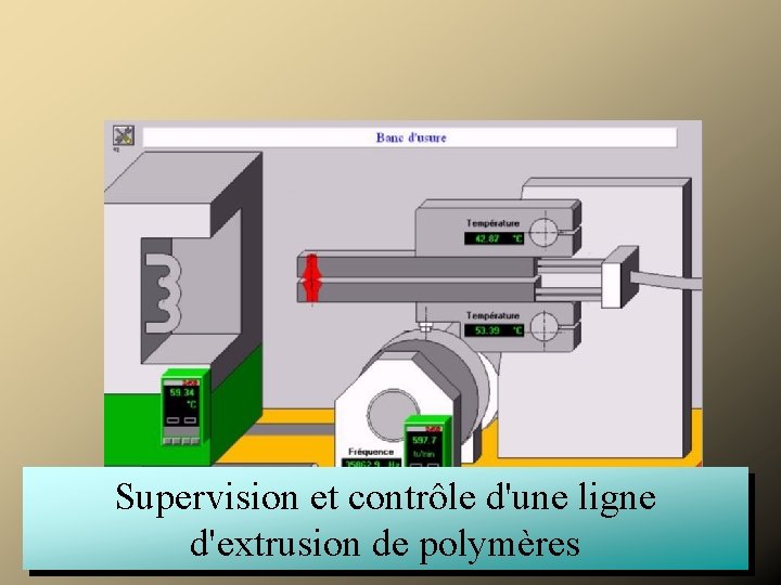 Supervision et contrôle d'une ligne d'extrusion de polymères 