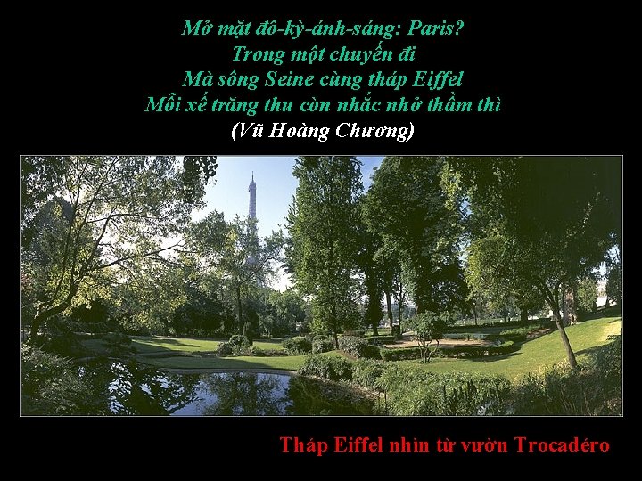 Mở mặt đô-kỳ-ánh-sáng: Paris? Trong một chuyến đi Mà sông Seine cùng tháp Eiffel