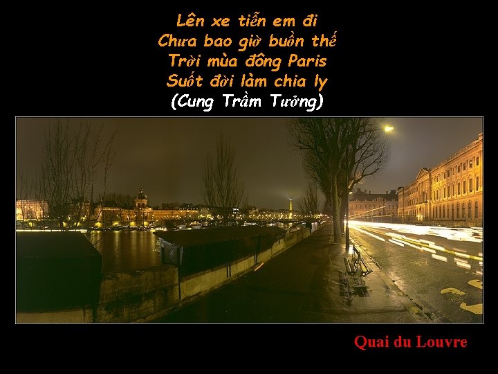 Lên xe tiễn em đi Chưa bao giờ buồn thế Trời mùa đông Paris