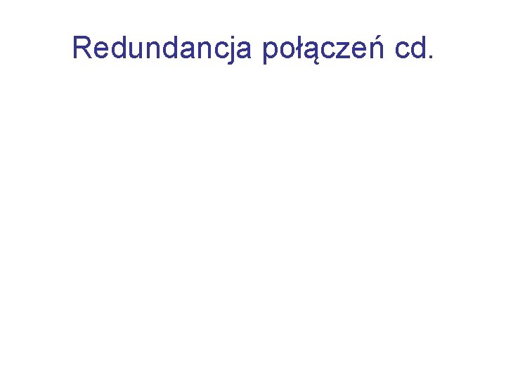 Redundancja połączeń cd. 