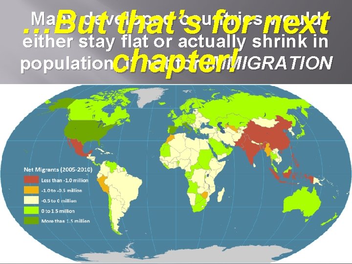 …But that’s for next chapter! Many developed countries would either stay flat or actually