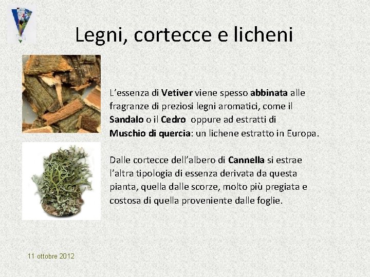 Legni, cortecce e licheni L’essenza di Vetiver viene spesso abbinata alle fragranze di preziosi Legni, cortecce e licheni L’essenza di Vetiver viene spesso abbinata alle fragranze di preziosi