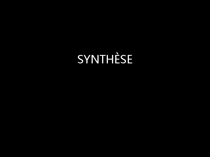 SYNTHÈSE 