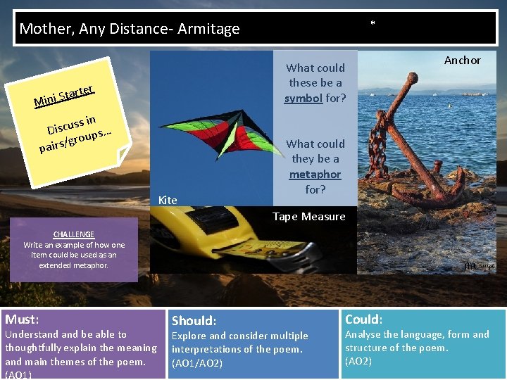 * Mother, Any Distance- Armitage What could these be a symbol for? ter r