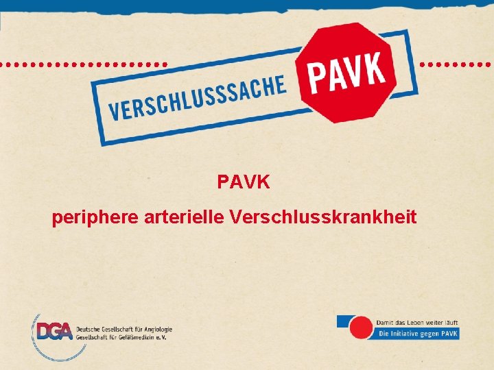 PAVK periphere arterielle Verschlusskrankheit 