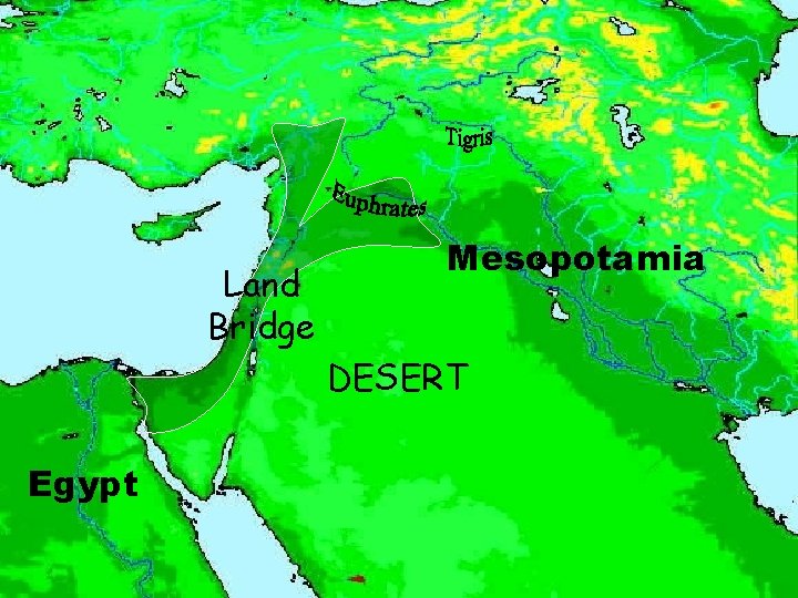 Land Bridge Mesopotamia DESERT Egypt 