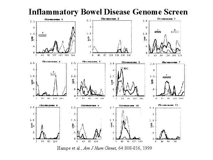 Inflammatory Bowel Disease Genome Screen Hampe et al. , Am J Hum Genet, 64: