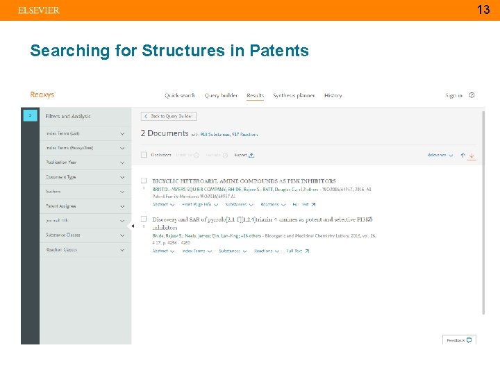 13 Searching for Structures in Patents 