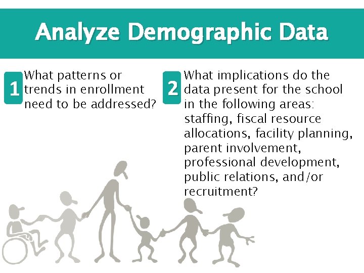 Analyze Demographic Data 1 What patterns or trends in enrollment need to be addressed?