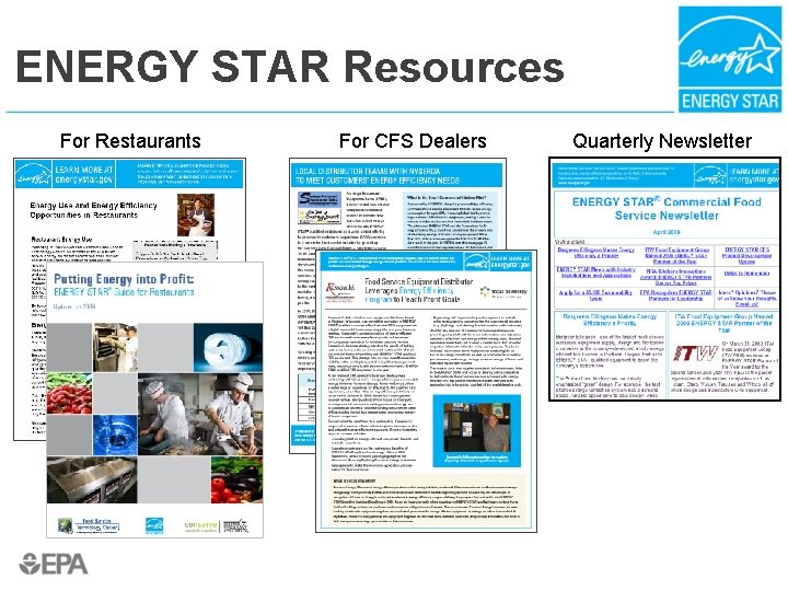 ENERGY STAR Resources For Restaurants For CFS Dealers Quarterly Newsletter 