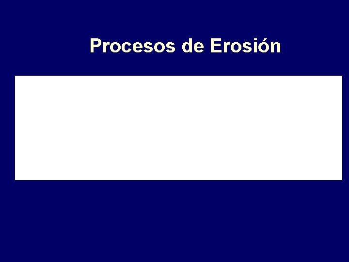 Procesos de Erosión 