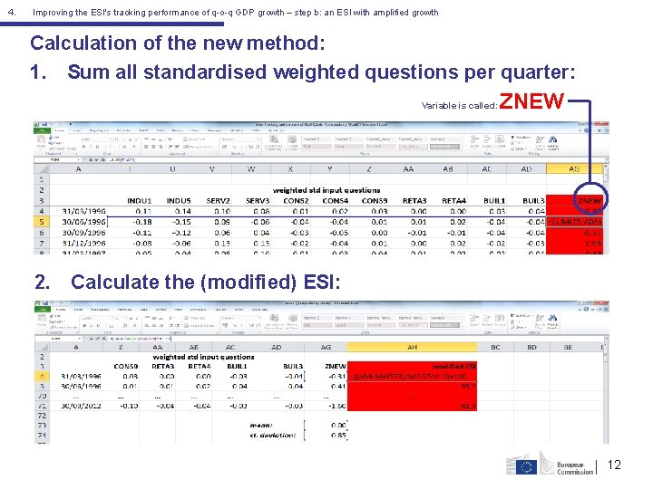4. Improving the ESI's tracking performance of q-o-q GDP growth – step b: an 4. Improving the ESI's tracking performance of q-o-q GDP growth – step b: an