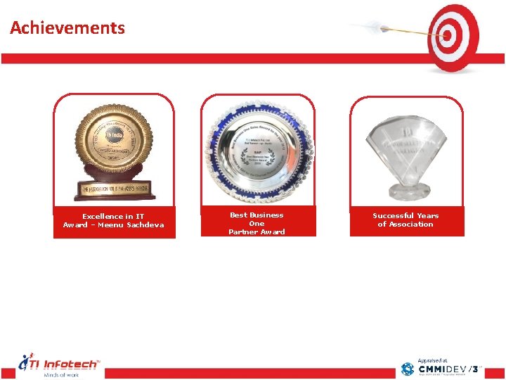 Achievements Excellence in IT Award – Meenu Sachdeva Best Business One Partner Award Achievements Excellence in IT Award – Meenu Sachdeva Best Business One Partner Award