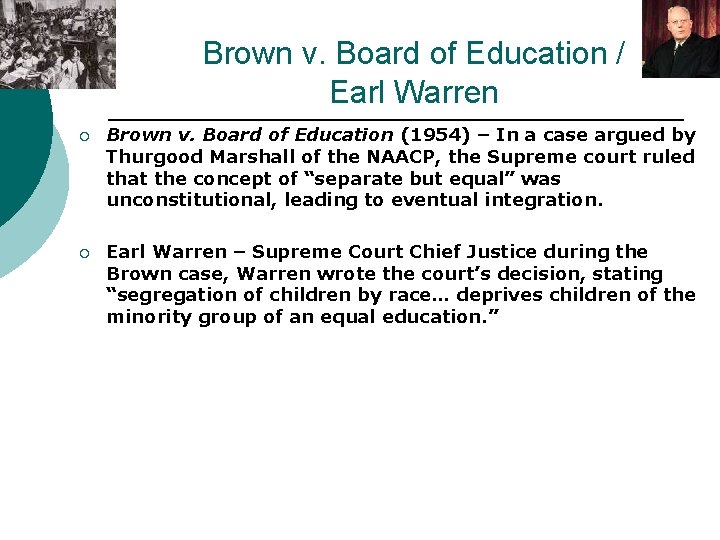 Brown v. Board of Education / Earl Warren ¡ Brown v. Board of Education