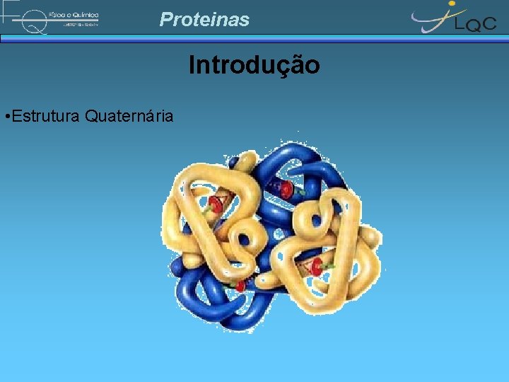 Proteinas Introdução • Estrutura Quaternária 