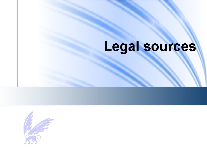 Legal sources 