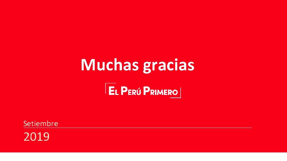 Muchas gracias Setiembre 2019 