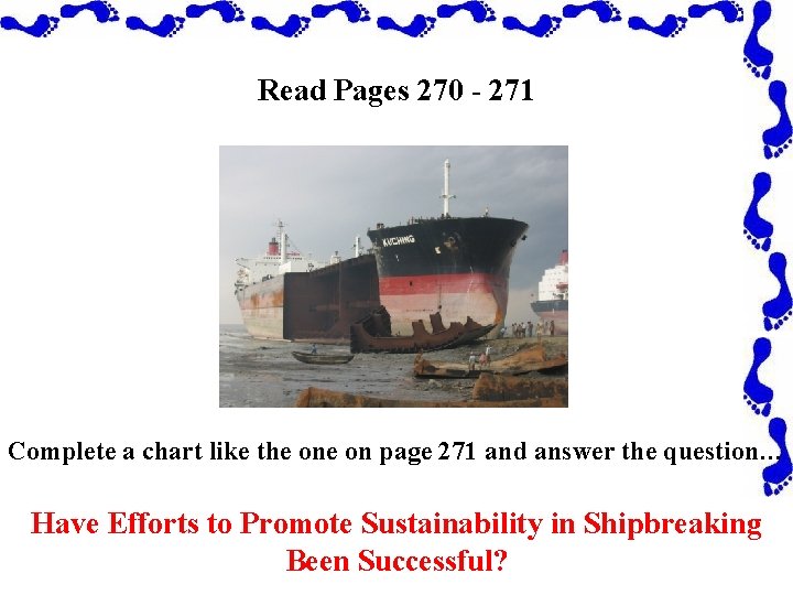 Read Pages 270 - 271 Complete a chart like the on page 271 and