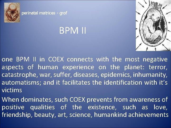 perinatal matrices - grof BPM II one BPM II in COEX connects with the