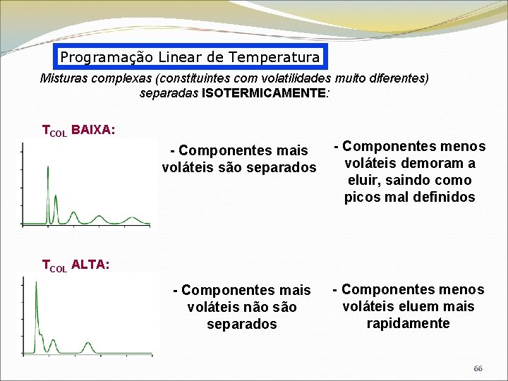 Programação Linear de Temperatura Misturas complexas (constituintes com volatilidades muito diferentes) separadas ISOTERMICAMENTE: TCOL
