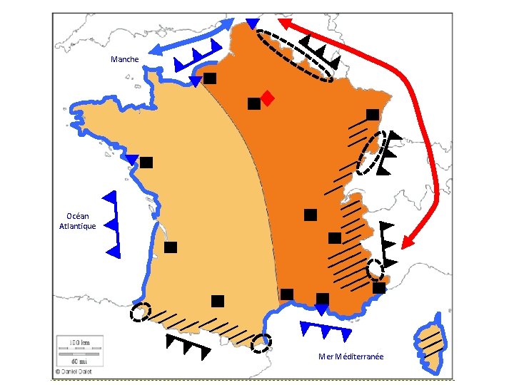 Manche Océan Atlantique Mer Méditerranée 