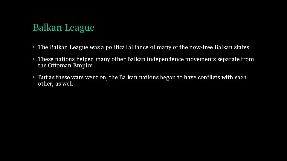 Balkan League • The Balkan League was a political alliance of many of the
