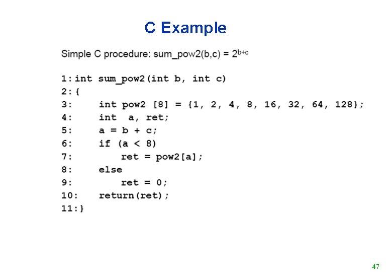 C Example 47 