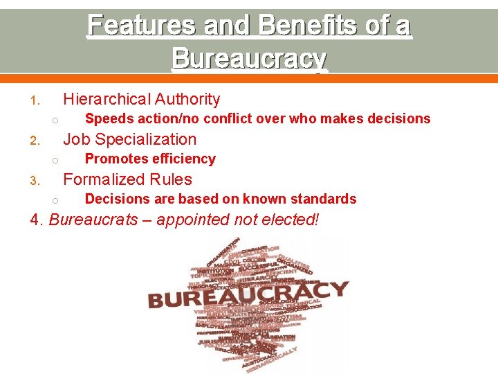What is a Bureaucracy An efficient and effective
