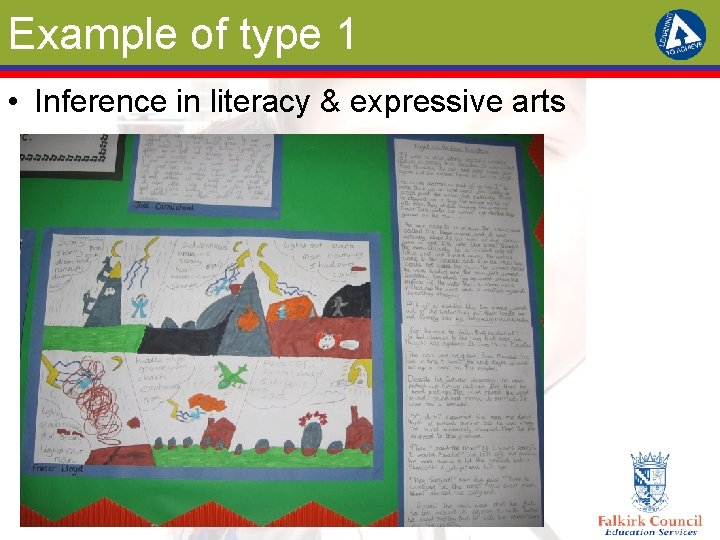 Example of type 1 • Inference in literacy & expressive arts 